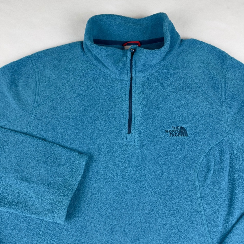 The North Face Womens XL TKA 100 Glacier 1/4 Zip Fleece Pullover Blue